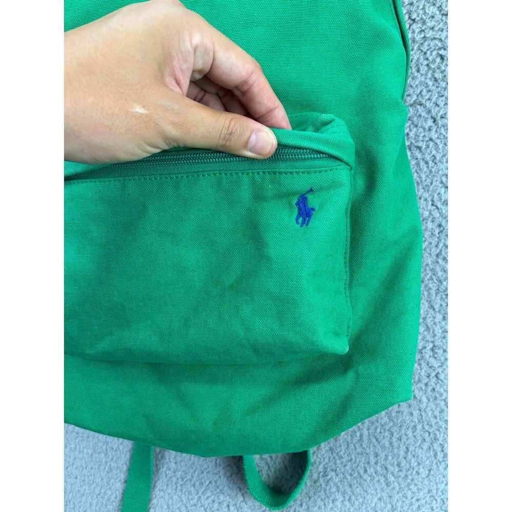 Polo Ralph Lauren Pony Backpack Men's Medium Green Rucksack Travel Casual - Picture 4 of 16